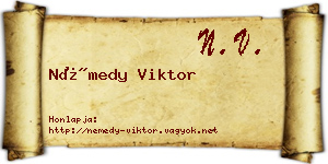 Némedy Viktor névjegykártya