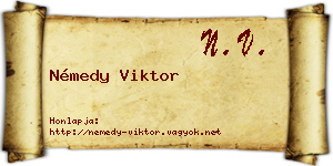 Némedy Viktor névjegykártya